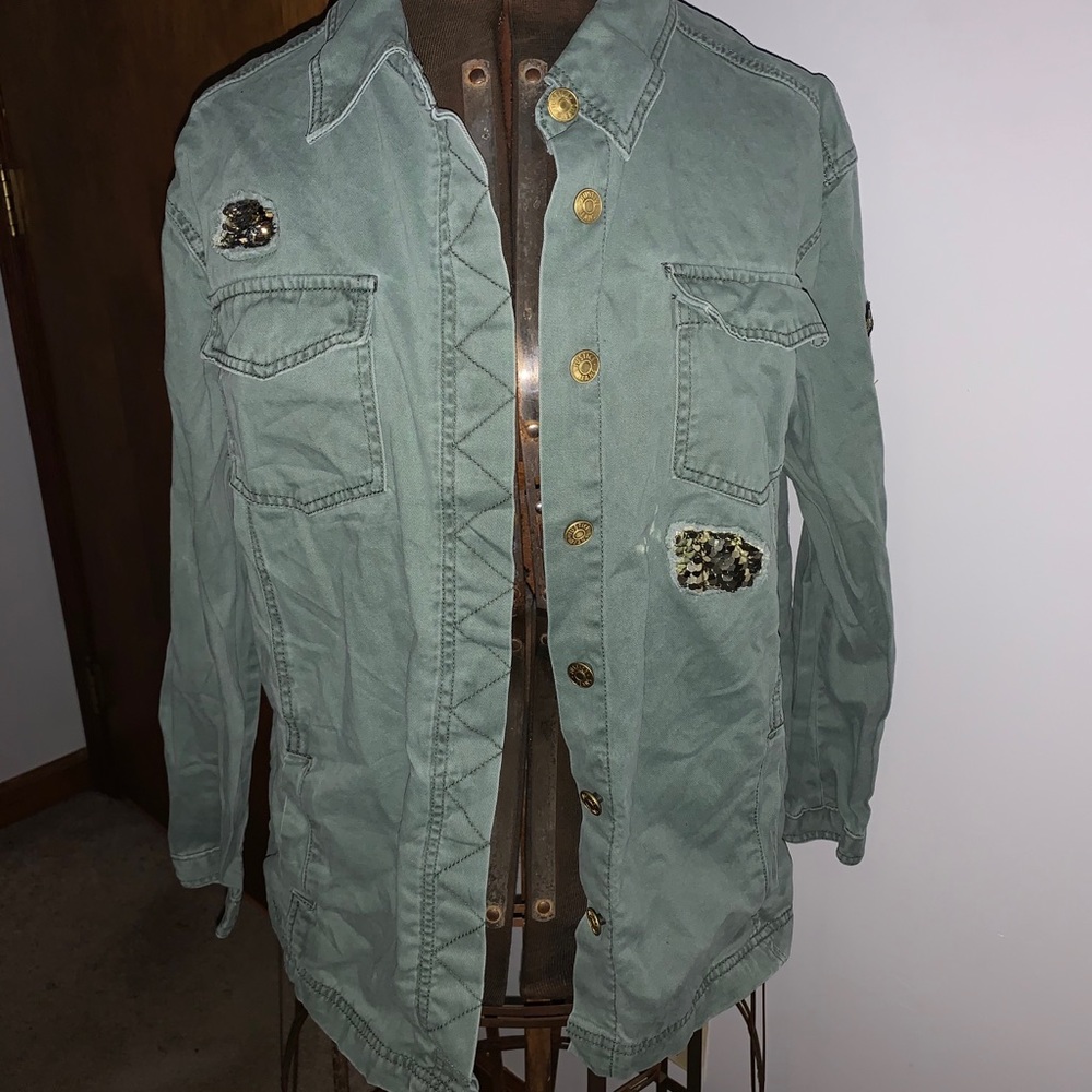 Sequined army jacket